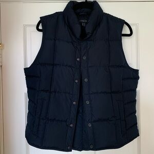 Lands End Down/Feather Navy Lightweight Vest